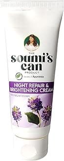 Night Repair & Brightening Cream | Natural Retinol & Vitamin-Rich Formula with Ginseng, Kakadu Plum, Rosehip Oil & Bakuchiol | For Skin Repair & Elasticity | Anti-Aging Cream to Prevent Fine Lines & Wrinkles | Boosts Collagen & Restores Firmness | Brightens Complexion & Revitalizes Skin Tone | Moisturizing & Hydrating Night Cream | Suitable for All Skin Types | For Women & Men | 50ml (Pack of 1)