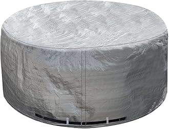 UCEDER Round Hot Tub Cover 170G Polyethylene Spa Cover Waterproof and UV Protection Hot Tub Sun Shield(95"(D) x35(H), Silver)