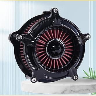 For harley davidson Sportster Air Cleaner filter street road glide M8 softail dyna 103 107 114 117 air intake Road King touring (Gloss Black - Red Filter, Model E : 2024-UP Touring & 2025-UP Softail)