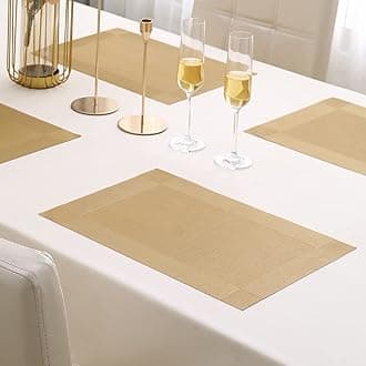 HOKIPO PVC Washable 4 Pieces Dining Table Mats - 45x30 cm (AR3103)