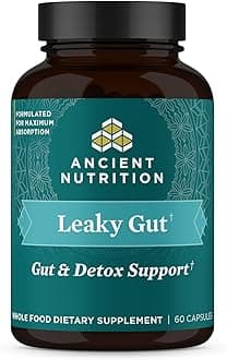 Ancient Nutrition Gut Health Supplement Leaky Gut Capsules, 60ctFormulated with Licorice Root, Astragalus, Marshmallow, and L-Glutamine, Gluten Free, Paleo and Keto Friendly, 60 Ct