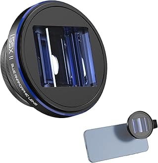 Neewer Pro 1.55X Anamorphic Phone Lens With Blue Flare, 17Mm Clamp And 72Mm Filter Adapter Ring, Compatible Iphone Samsung, Cinematic Wide Screen Video Effects, Ls-43