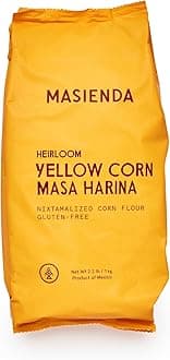 Heirloom Yellow Corn Masa Harina/Flour 2.2 LB (Pack of 2) - Nixtamalized Corn Flour Perfect for Corn Tortillas, Tamales, Tostadas, Pupusas, Arepas and More. Gluten-Free, Non-GMO, Preservative-Free.