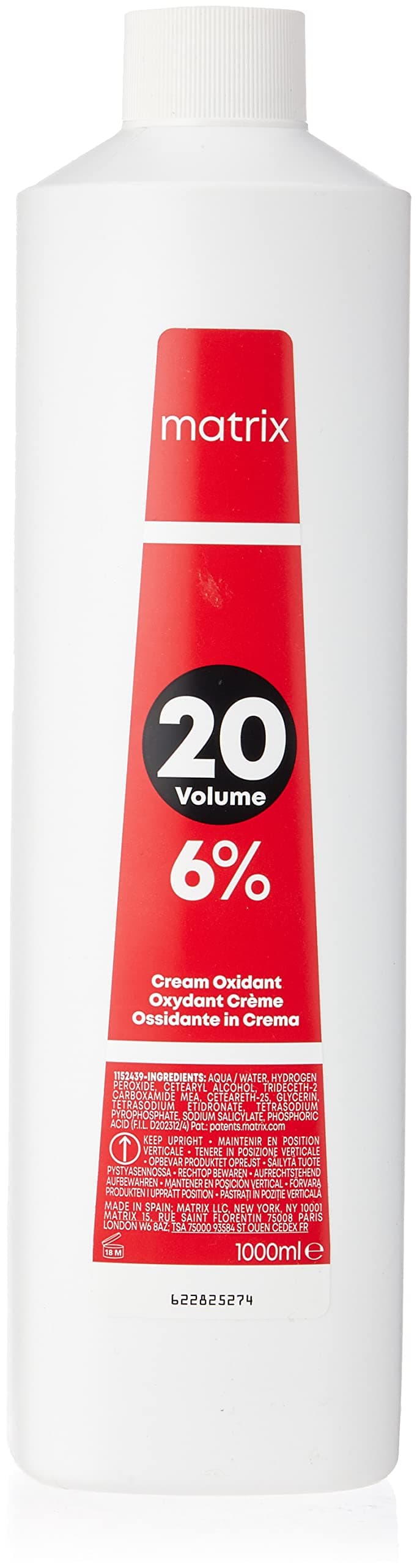 Matrix SoColor 20 Volume Cream Oxydant Developer, 1000 ml