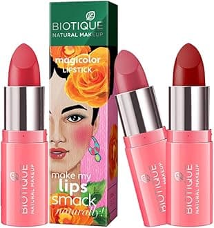 Biotique Natural Makeup Smackable Lip Kit-Magicolor Lipstick Pack of 3