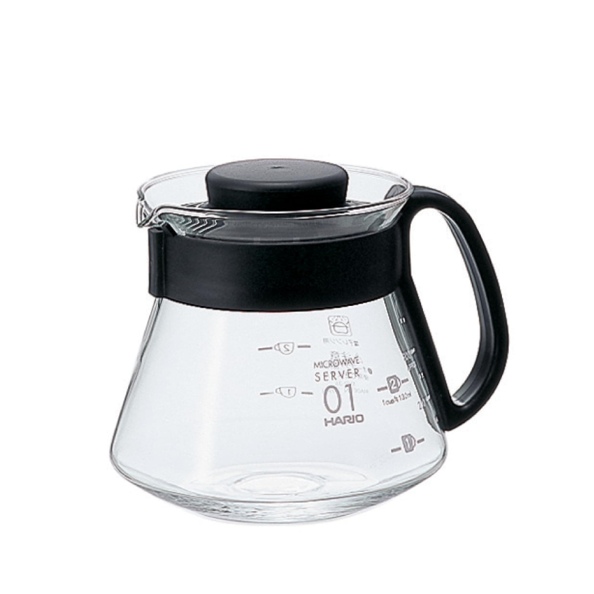 V60 Glass Range Coffee Server, 360ml, Black