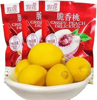 Sour and Sweet Crispy Peach,Honey Peach Preserved Fruit,Chinese snack gift,Small Peaches,Fruit Snack,Dried Fruit,White peach,Sweets, Desserts,Vegetarian snack,Healthy Snacks Food (5packs)