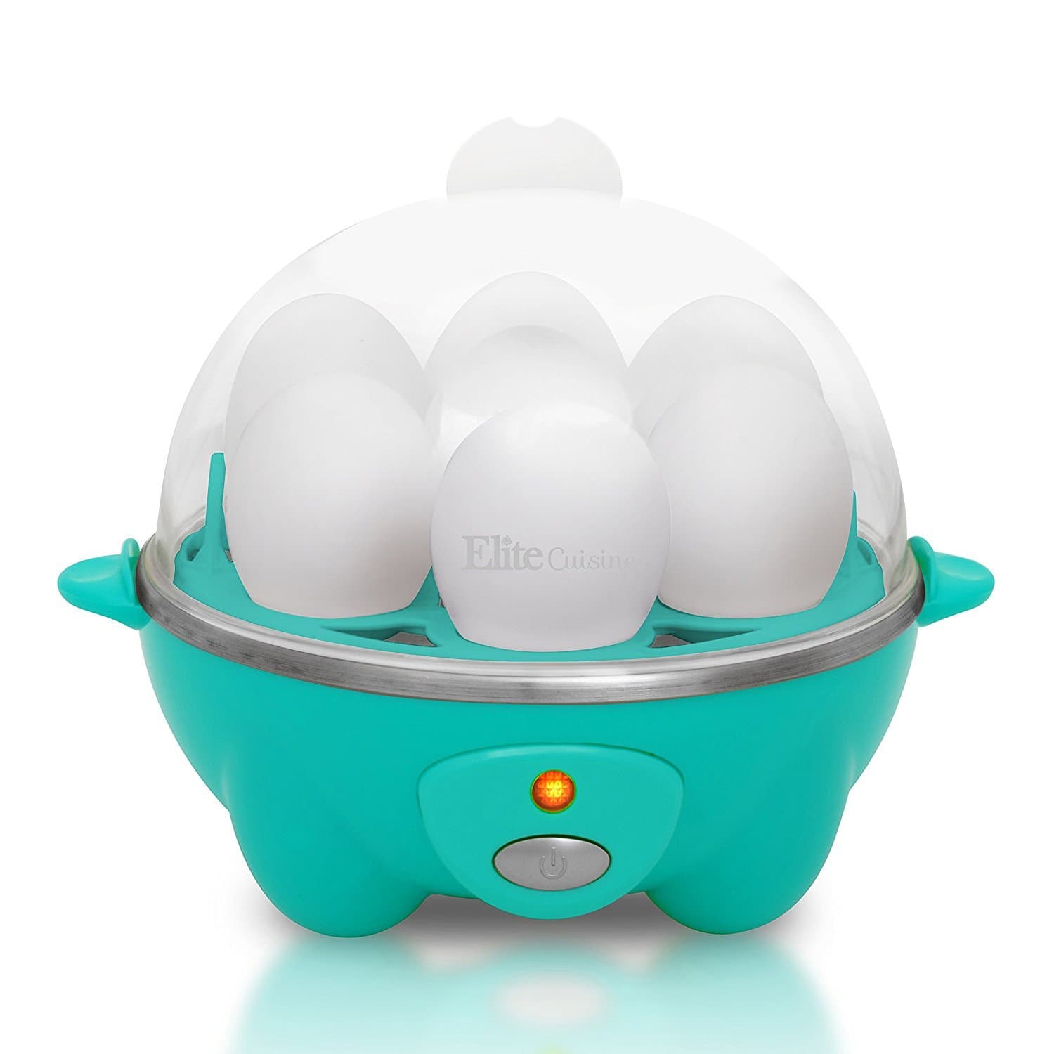 Elite Gourmet Easy Electric 7 Egg Capacity Soft, Medium, Hard-Boiled Cooker Poacher, Scrambled, Omelet Maker with Auto Shut-Off and Buzzer, BPA Free