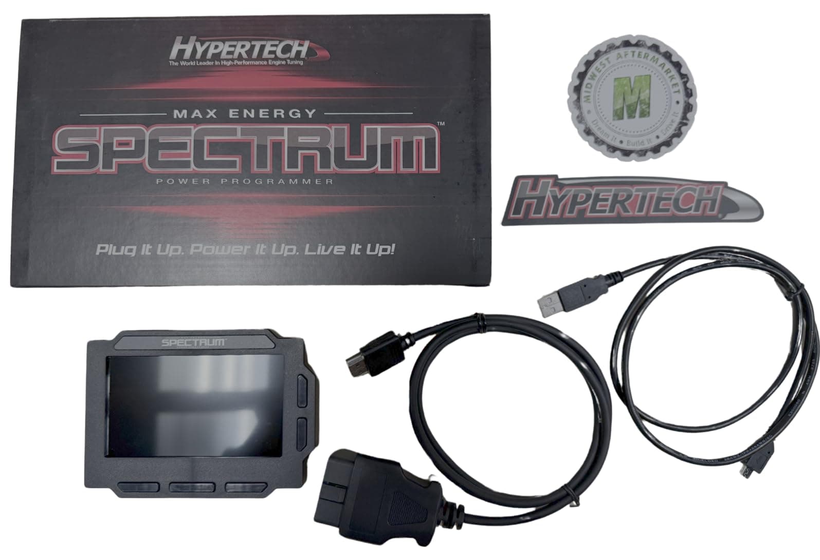 Hypertech 3000 Max Energy Spectrum Power OBDII Tuning Module Gas & Diesel with Midwest Aftermarket Decal