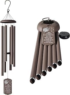 Large Wind Chimes for Outside, 43'' x 7'' x 7'', Deep Tone, Memorial Wind Chimes, Outdoor Decor