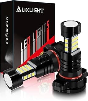 - AUXLIGHT 2504 LED Fog Light DRL Bulbs, 2400 Lumens Extremely Bright PSX24W 12276 Bulbs Replacement for Cars, Trucks, 6000K Xenon White