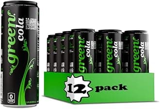 Green Cola - Sugar Free, Zero Calories, Naturally Sweetened with 100% Stevia Leaf Extract, Carbonated Soda, 100% Cola Taste, 12 Fl Oz each can - Pack of 12