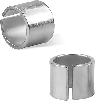 Ohleats 1 Pair Battery Post Shims, Negative & Positive Battery Terminal Shim Converters, Pure Lead Battery Terminal Adaptor Sleeves for Most Vehicles, Universal Car Accessories