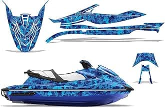 AMR Racing Jet Ski Graphics kit Sticker Decal Compatible with Yamaha WaveRunner GP 1800 2017-2021 - Digi Camo Blue