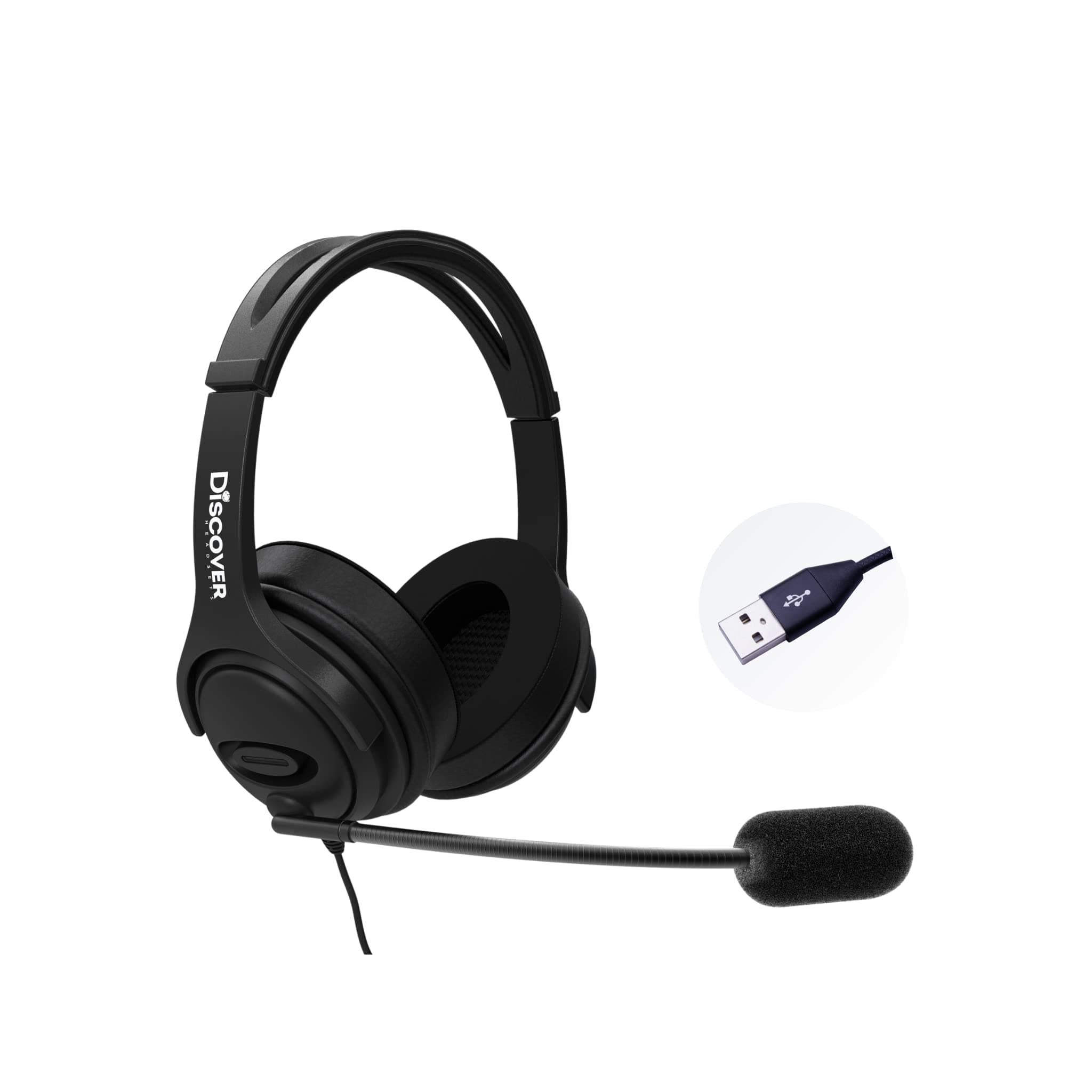 D722U Noise Reducing USB Wired Headset | Compatible with Computer Softphone Apps Like RingCentral, Teams, Zoom, Google, GoTo, Cisco and More
