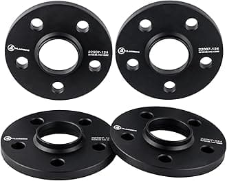 VLAOSCHI Black 5x112 Hubcentric Wheel Spacers (No Lip 66.56mm Bore) 1/2 Inch (12mm) Compatible with Benz BMW-Audi 5 Lug for A4 A5 S5 A6 S6 A7 S7 A8 W210 W212 W219 E350 E500 530i 540i 740i - Pack of 4