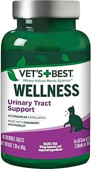 Cat Urinary Supplement, Urinary Tract Support Chewable for Cats, Supports A Healthy Urinary Tract in Cats, 60 Chewable Tablets