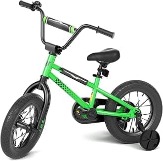 KORIMEFA Toddler Kids 12 14 16 inch Bike with Traning Wheel, Bicycle for 2-7 Ages Boys BMX Style Cycle, Coaster Brake, Children Present for Bike Learning, Rider Height 29-46 inch