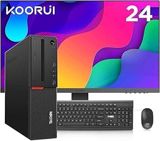 Lenovo Desktop with New 24" Full HD Monitor | Intel Core i7-6700 | 32GB DDR4 RAM| New 1TB SSD | AC7260 WiFi Bluetooth | DVD-RW | HDMI DP VGA| Wireless Keyboard Mouse (Renewed)