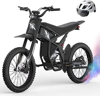 GT73/ GT54 Electric Dirt Bike for Adults/Teens - 3000W/ 2000W Motor - 50/ 37MPH High-Speed, 25" 14" Fat Tires & Removable Battery(60/48V), All-Terrain Off-Road eBike for Snow, Sand