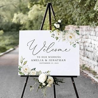 Wedding Signs, Wedding Welcome Sign, Welcome To Our Wedding Sign, Wedding Sign Board, Wedding Welcome Signs For Ceremony, Easel Stand For Wedding Sign, Wedding Shower Outdoor Sign #6