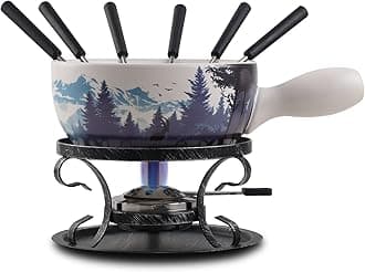 Artestia Serene Summits Fondue Set for Party - 2L Large Capacity Cheese Fondu...