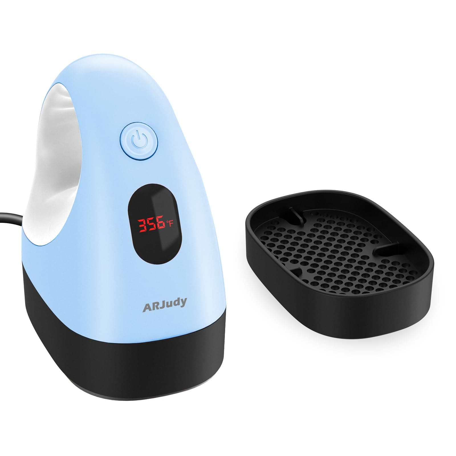 Mini Heat Press Machine, Mini Heat Transfer Iron, 3 Settings Levels & Visible Temp, Portable Press Easy for Crafts, T-Shirt, Hats, Shoes, Bags, Cap and Small Vinyl Projects(Blue)