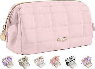 Sooez Large Pencil Case Pouch, Soft Pencil Bag with Zipper, Pen Bag Wide Opening, School Supplies Cute Pencil Case for Girls Boy Men Women, Soft Pink