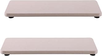 2 Pcs Water Absorbing Stone Trays, Kitchen/Bathroom Sink Soap Dish, Diatomite Tray Used for Hand Soap & Cosmetic Bottles in The Modern Home, 3.15" W x 8.7" L, Light Gray