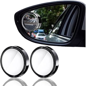 2 PCS Blind Spot Car Mirror,2 Inch Round HD Glass Convex Rear View Mirror Auto Blind Spot Mirrors with Wide Range Adjustable Blind Mirror for Universal Car,Van,Trucks,RVs,SUV(Black)