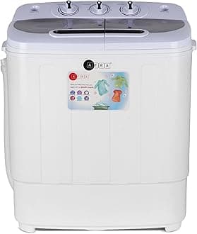 Twin Tub Washing Machine Baby, 3.6kg Capacity, 220-240V, 50-60Hz, Non-Slip Foot Pad, Elution Separation, Compact Size, Spin and Dry,1 Year Warranty,AF-3624BWTT