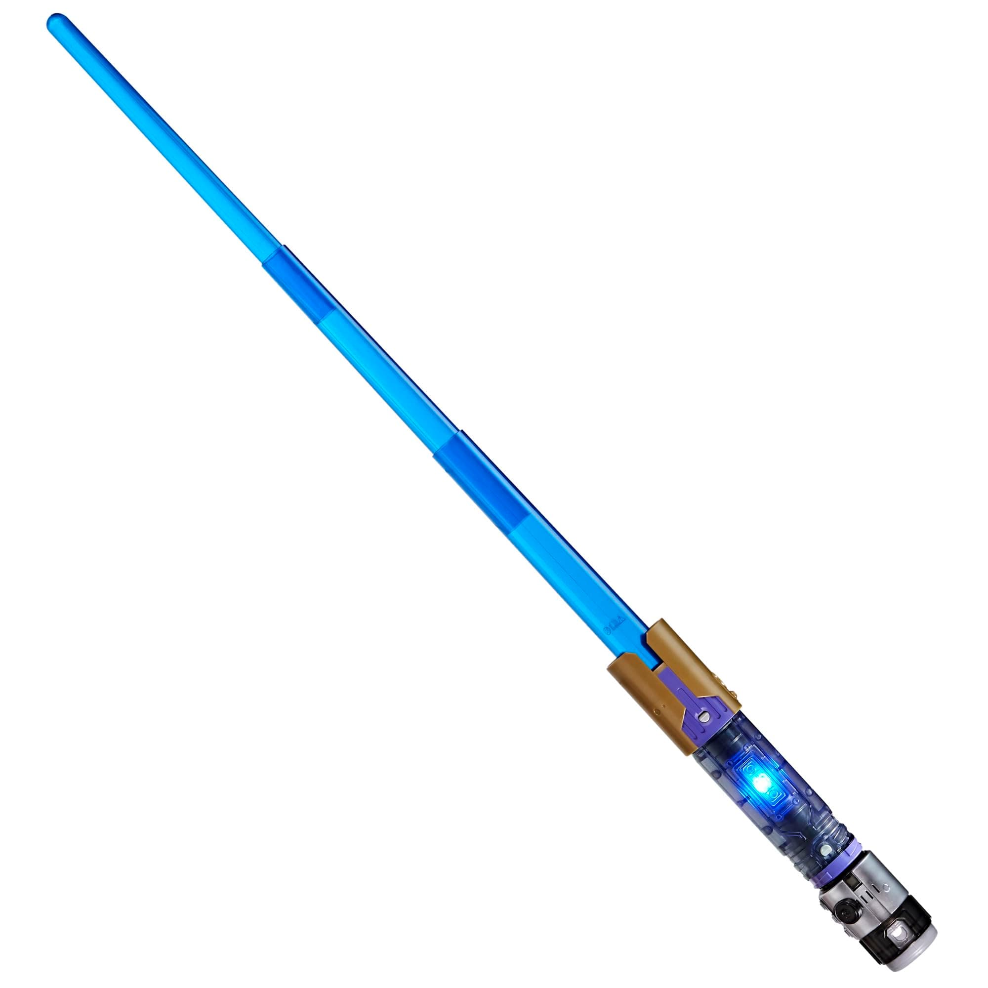 Lightsaber Forge Kyber Core Jedi Master Sol, Officially Licensed Blue Customizable Electronic Lightsaber, Toys for 4 Year Old Boys and Girls & Up