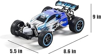DoDoMagxanadu Remote Control RC Cars, 1:18 2WD Monster Truck Toys RC Drift Car Steam Toys for Boys and Girls Fast RC Car Toys Gifts for Kids(White Blue)