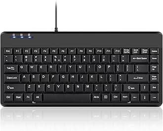 PERIBOARD-409U Wired USB Mini Keyboard, Black, US English Layout