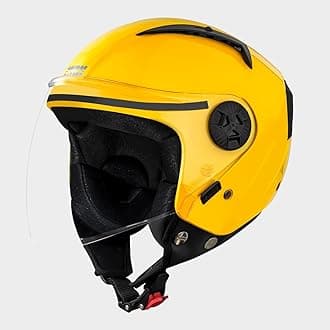 STUDDS Vogue ISI Certified Open Face Motorcycle Helmet for Men and Women with Clear Visor