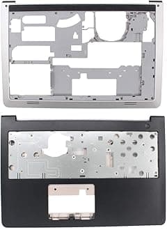Laptop Palmrest Upper Case Keyboard Bezel and Bottom Case Base Cover Chassis Replacement for Dell Inspiron 15-5547 5542 5545 5548
