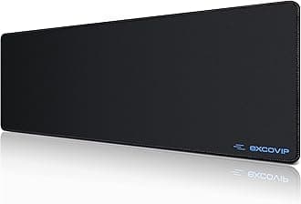 EXCOVIP Gaming Mouse Pad XXL, Extended Table Mat Desk Pad For Computer & Laptop Keyboard Accessories Rubber Mice Pads Non-Slip Stitched Edges -35.4x11.8" Black