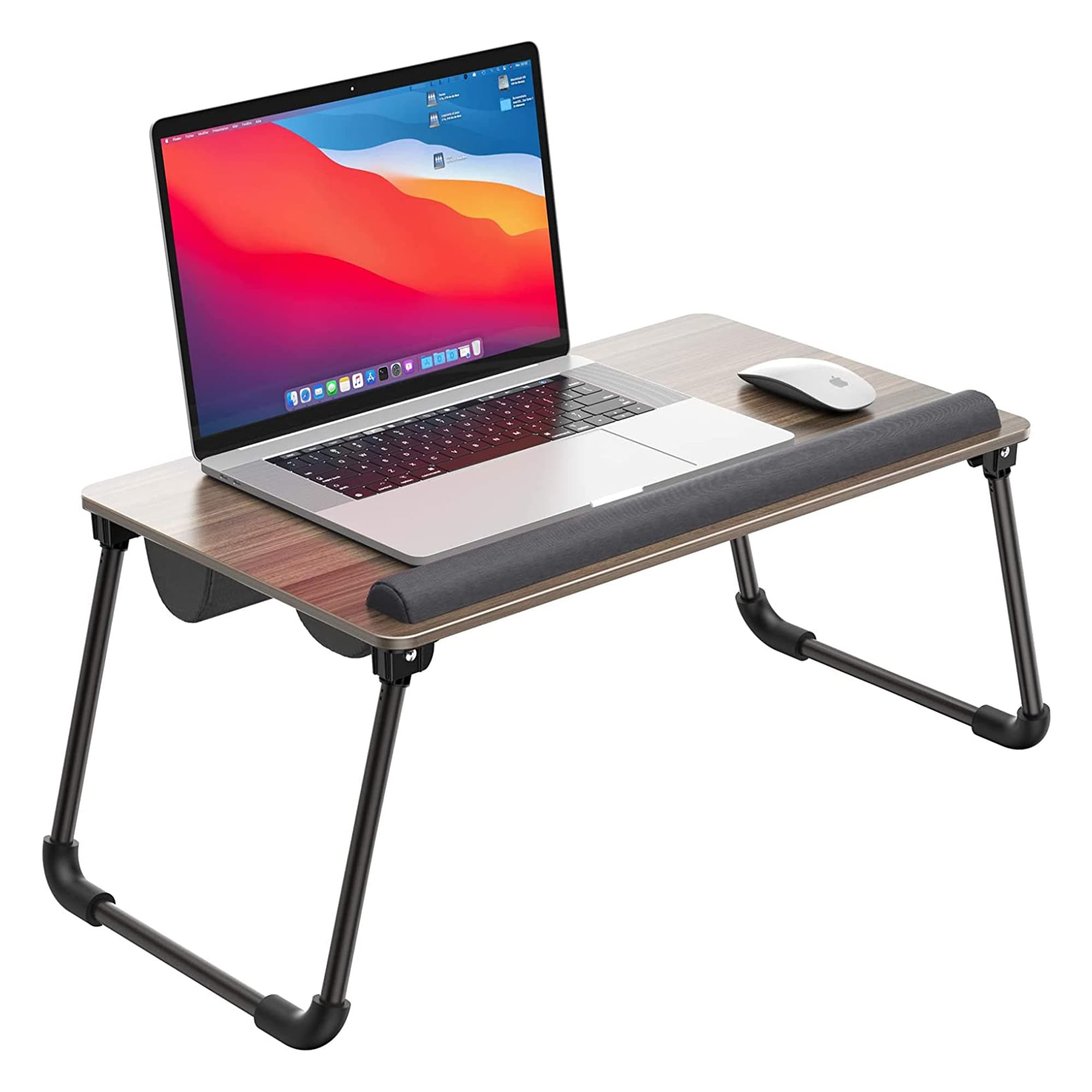 Laptop Bed Table with Memory Foam Cushion for WFH