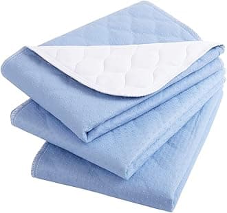 Waterproof Washable Incontinence Bed pad,24"X28" (3 Pack),Reusable Absorbency Underpads Sheet Mattress Protector for Adults, Kids and Pets