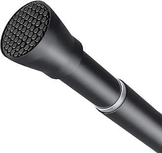 Shower Curtain Rod Black Tension Rod 45 to 77 Inch Spring Curtain Rod Shower rod Non Slip shower curtain rod 1pcs for Windows No Drilling Adjustable Tension Rods of Curtain Window Closet Kitchen