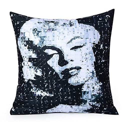 Custom Polyester Leaning Cushion Covers Pillowslip 15.7" x 15.7" Square Throw Pillow Case ,Marilyn Monroe 002
