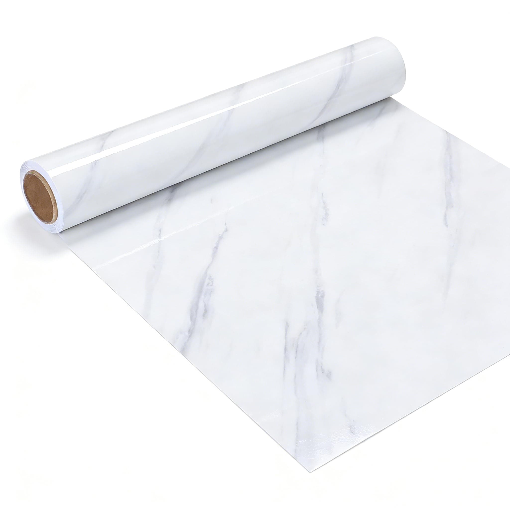 White Marble Contact Paper for Countertops Contact Paper for Cabinets Countert Top Covers Peel and Stick Wallpaper Removable Waterproof Vinyl Self Adhesive Wall Paper for Bedroom 118"X15.7"