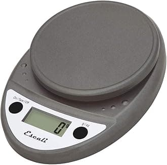 Escali Primo P115M Precision Kitchen Food Scale for Baking and Cooking, Lightweight and Durable Design, LCD Digital Display, Metallic, 8x 6x 1.25