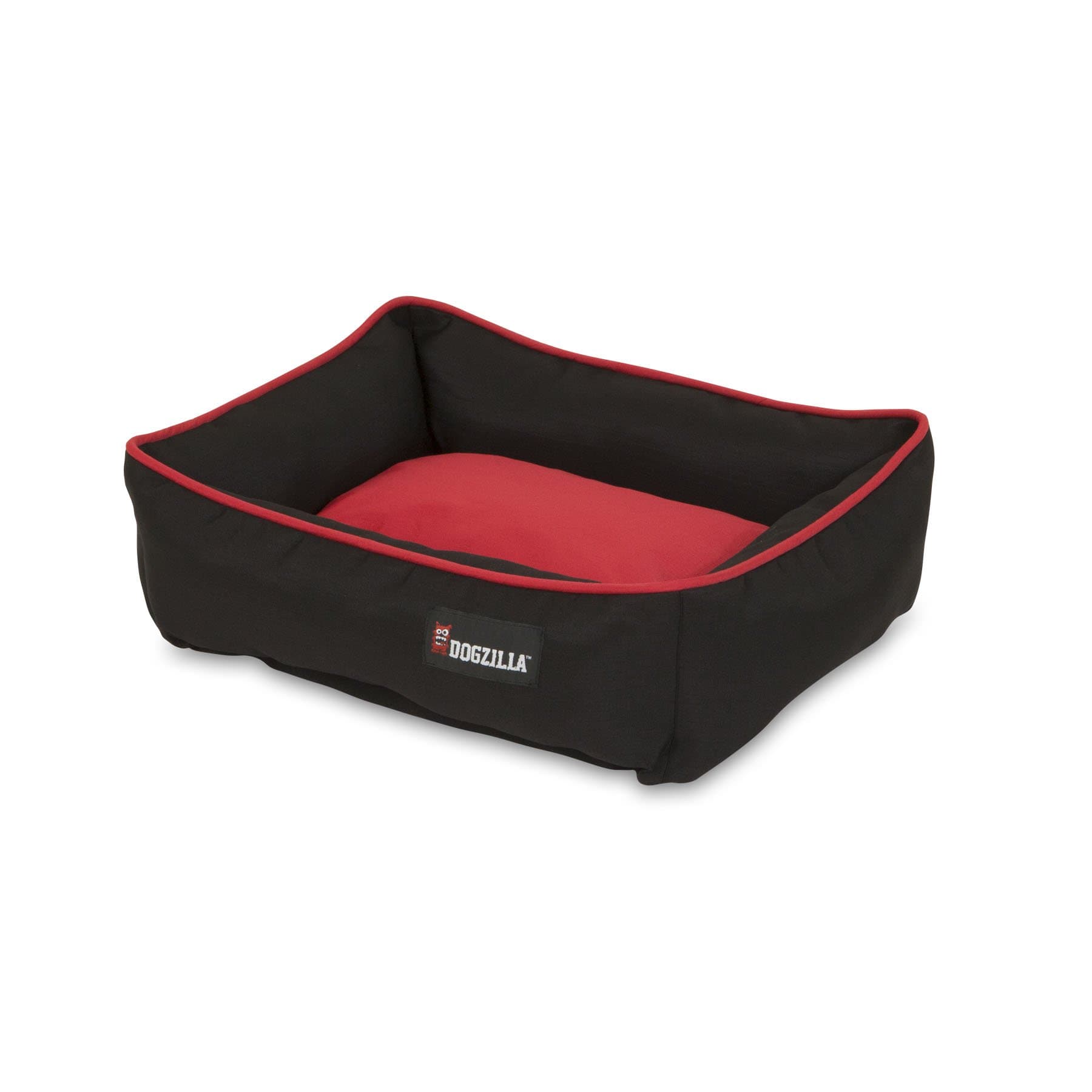 Dogzilla Rectangular Lounger, 22 X 18", Red/Black (80379)
