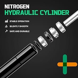 HUOPO SE280PSS30 28 inch 30lb/133N Gas Strut Shocks Spring Lift Support for Tonneau Cover Camper RV Bed Basement Storage Doors Hatch Boat Lid Tool Box Custom Window Tanning, Set of 2