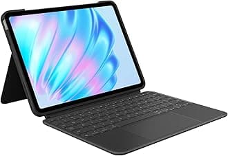 Logitech Combo Touch iPad Air 11-inch (M2, M3 & M4), iPad Air (5th gen) Keyboard Case - Detachable Backlit Keyboard with Kickstand - Midnight Black