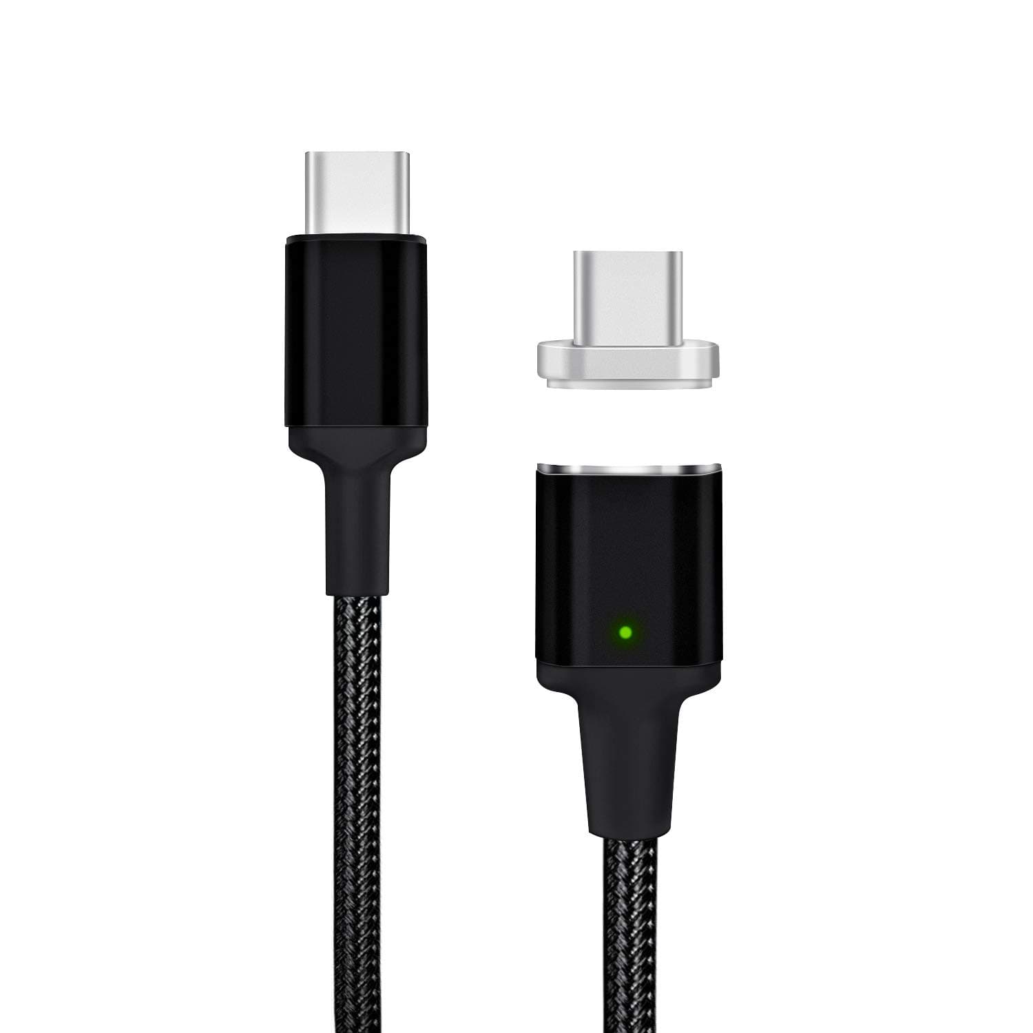 LEFON Magnetic USB C to TYPE C Cable Support Data Transfer, Nylon Braided PD Fast 3.1 Charging Cable Compatible with USB C Laptop/Mobile Devices
