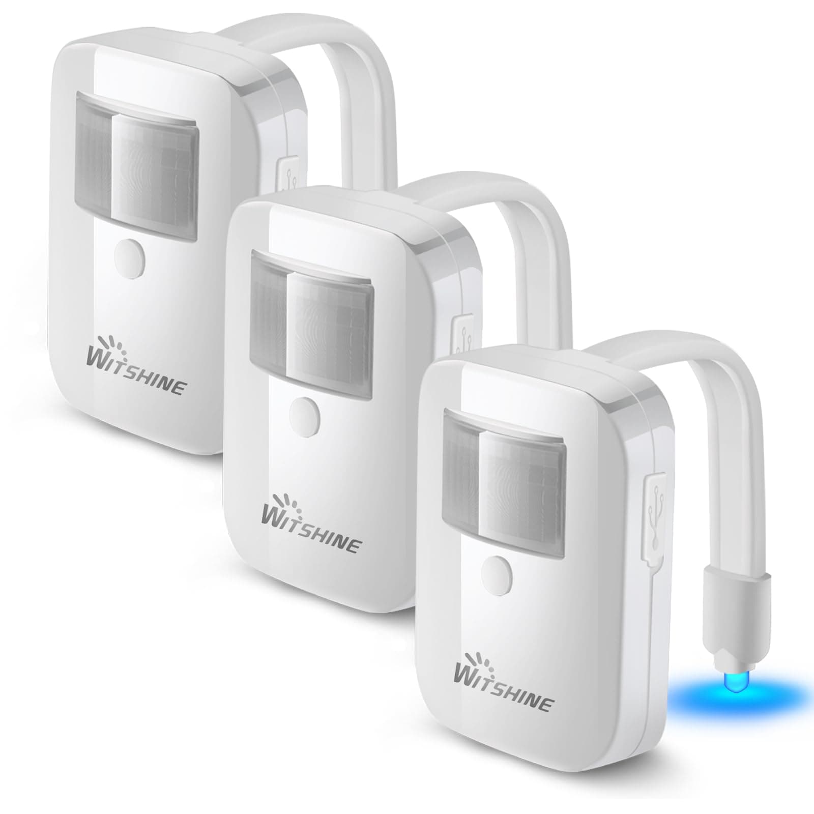 Toilet Light Motion Sensor Activated 3Pack, Rechargeable Color Changing LED Night Lights Inside Toilet Bowl, Cool Gadgets for Bathroom Accessories, Unique Stuff for Men and Kids Birthday