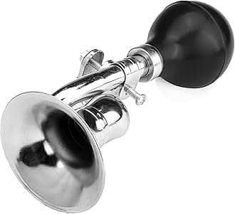 Bugle Horn, Retro Clown Siren, Kids Bike Hooter, Classic Vintage Metal Twist Loudspeaker Snail Air Horn for Vehicles, Bicycles, Golf Cart