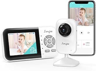 Upgrade Video Baby Monitor,WiFi Baby Camera,2.8" Display and App Control,1200ft Long Range,2 Way Talk,Auto Night Vision,Sound Alert,VOX,Temperature Sensor 5 Lullabies Feeding Remind,Home Use